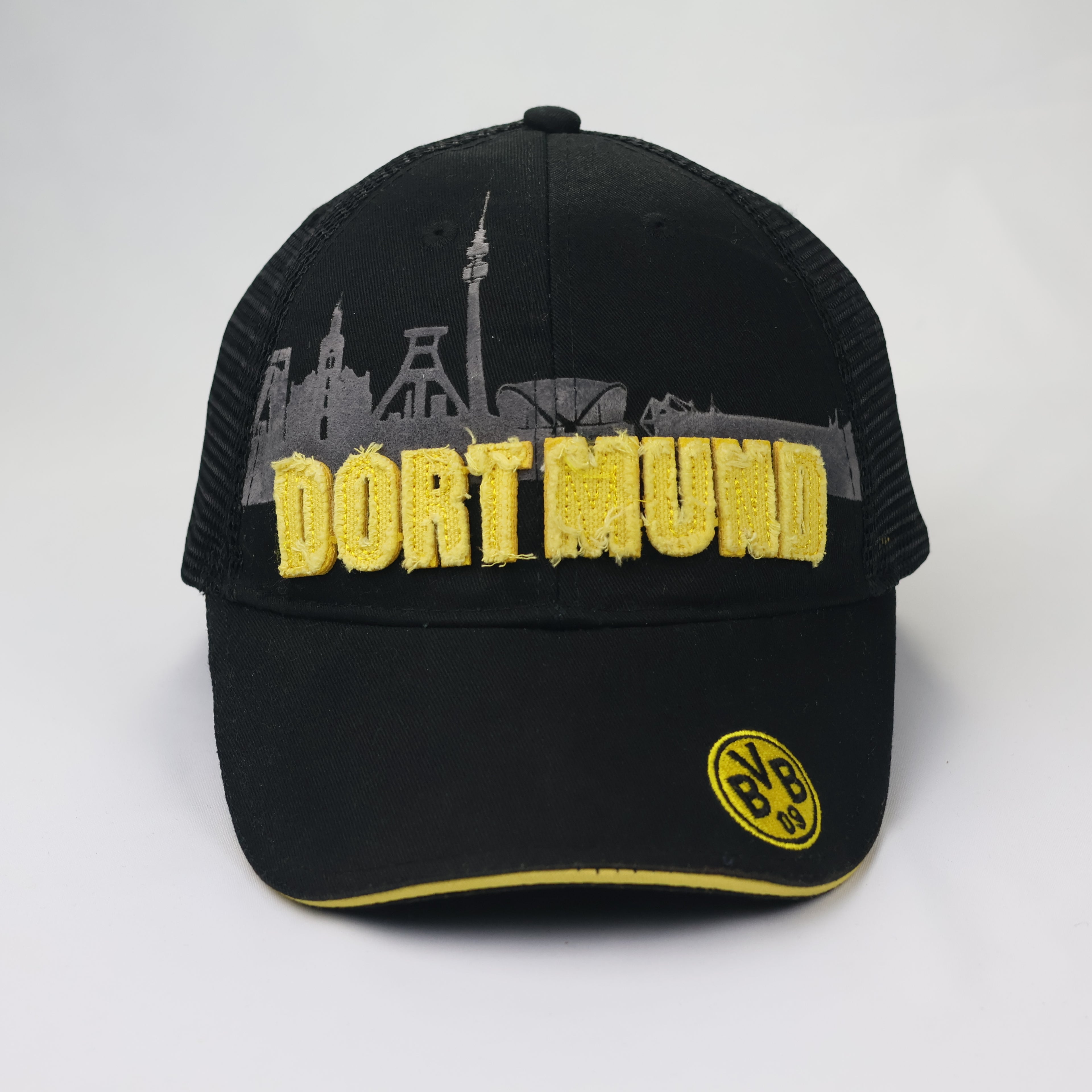 Authentic BVB 09 Dortmund Fan Merchandise Thrifted Trucker Cap – Black/Yellow