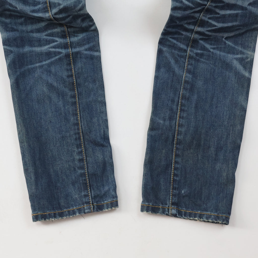 Thrifted Just One Men's Heavily Faded Blue Denim Jeans Waist: 32/ J1008