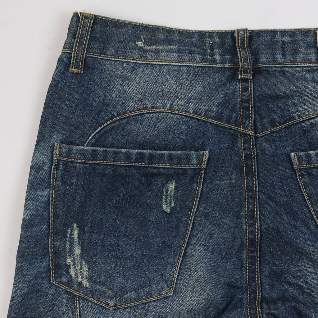 Thrifted Just One Men's Heavily Faded Blue Denim Jeans Waist: 32/ J1008