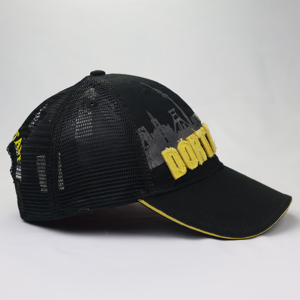 Authentic BVB 09 Dortmund Fan Merchandise Thrifted Trucker Cap – Black/Yellow