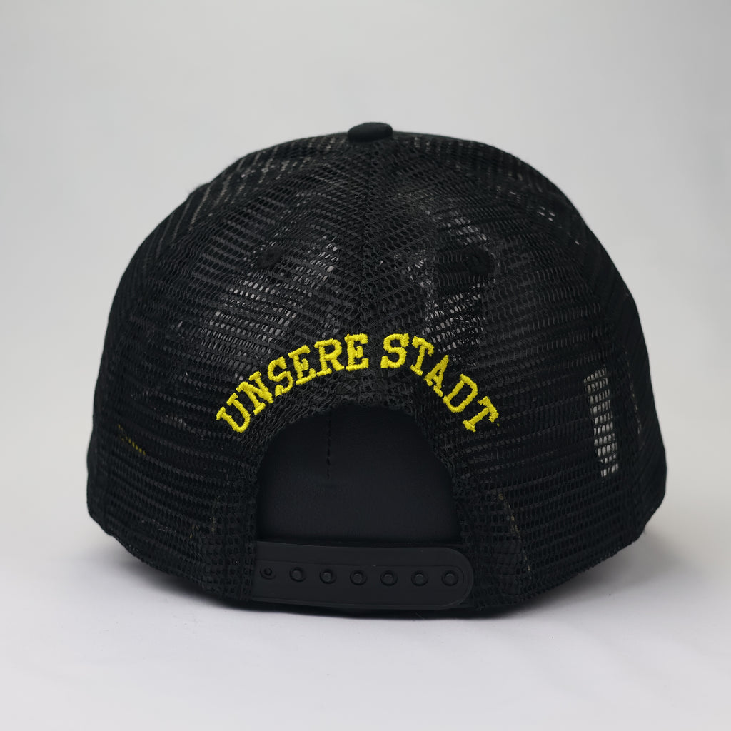 Authentic BVB 09 Dortmund Fan Merchandise Thrifted Trucker Cap – Black/Yellow