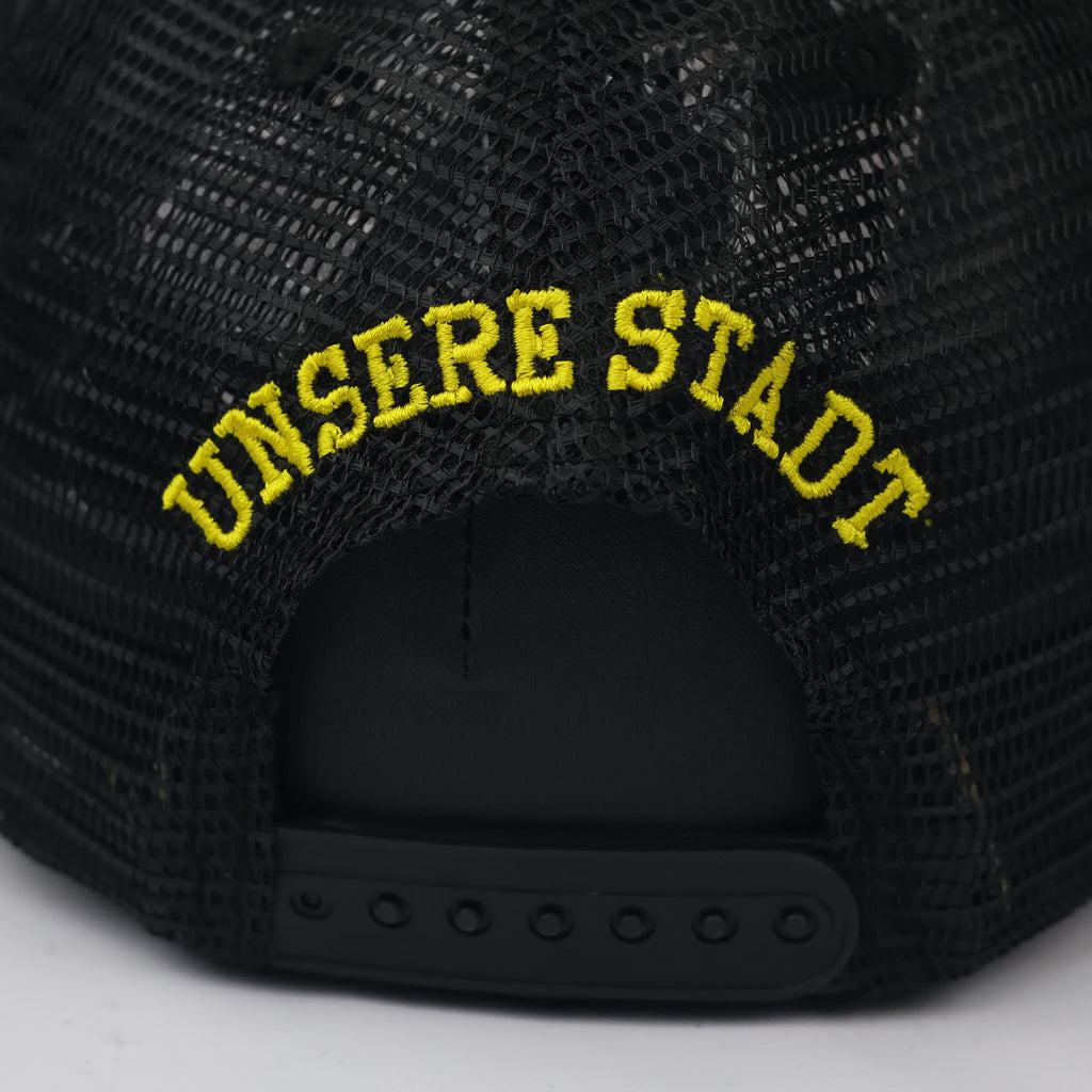 Authentic BVB 09 Dortmund Fan Merchandise Thrifted Trucker Cap – Black/Yellow