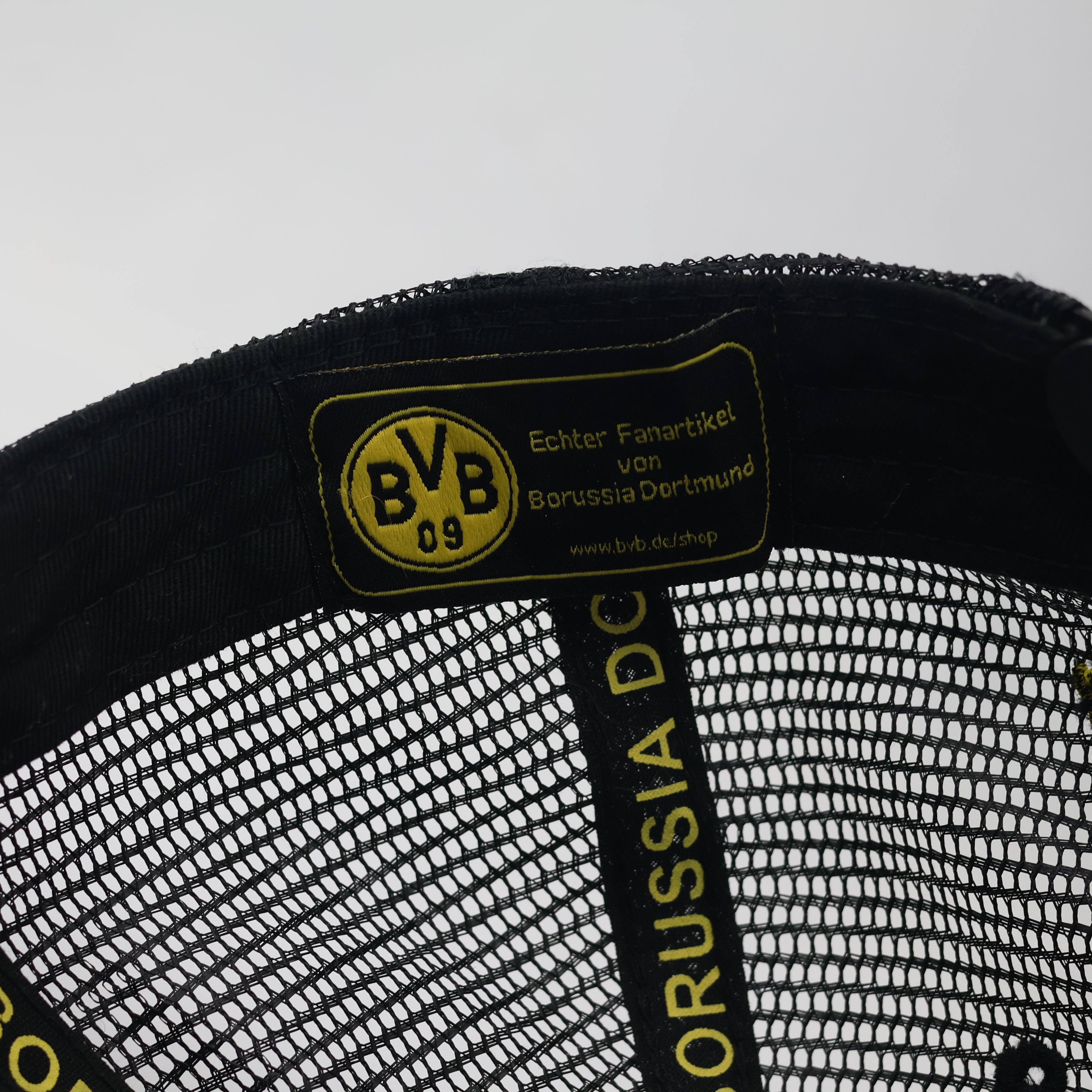 Authentic BVB 09 Dortmund Fan Merchandise Thrifted Trucker Cap – Black/Yellow