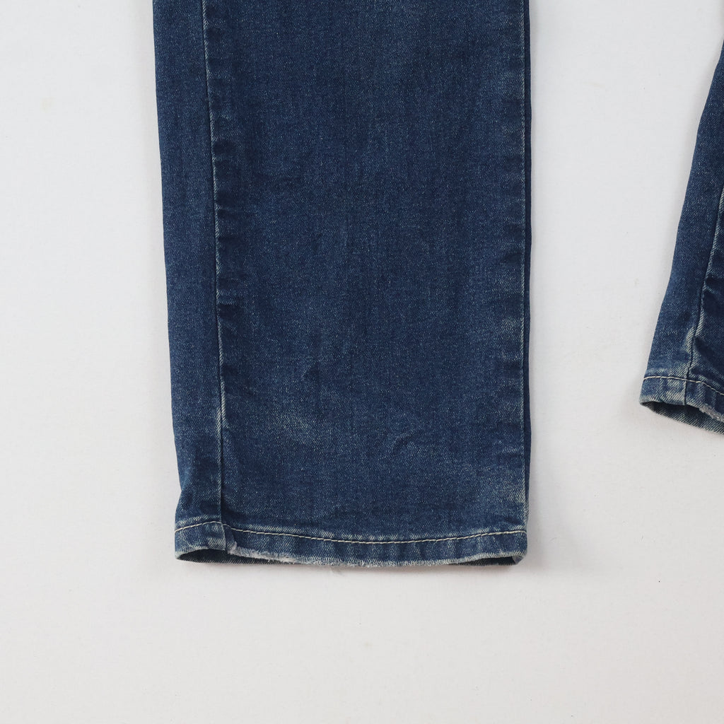 Thrifted Invisible Denim Men's Faded Blue Straight Jeans 34 Waist/ J1005