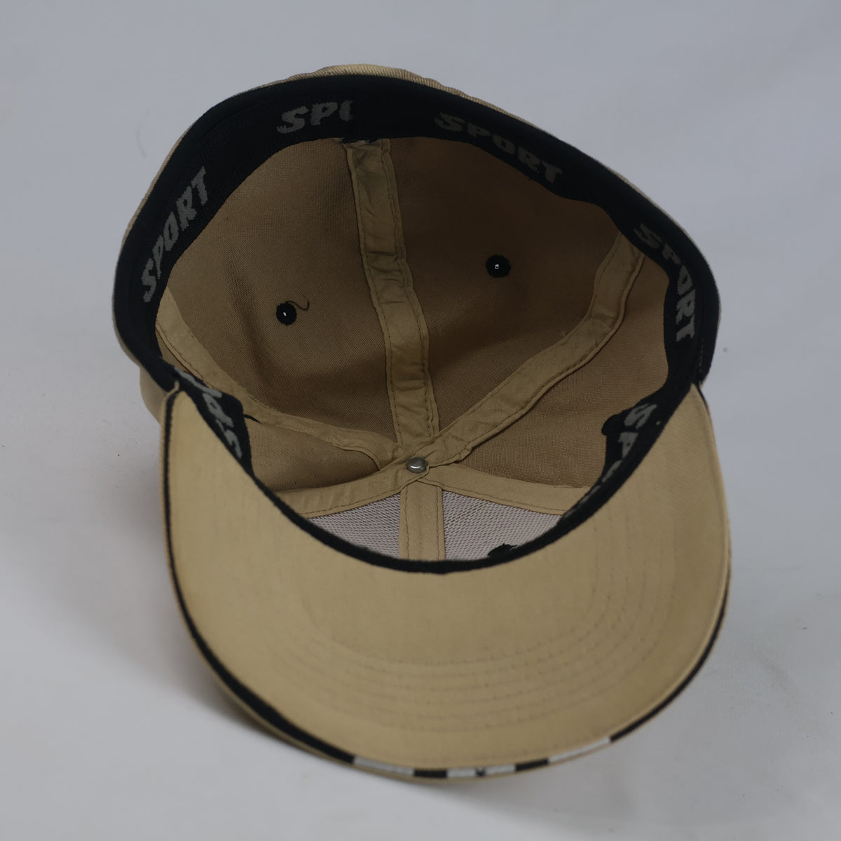 Thrifted Khaki Streetwear Baseball Cap with Dragon Motif (57-58 cm) |10687