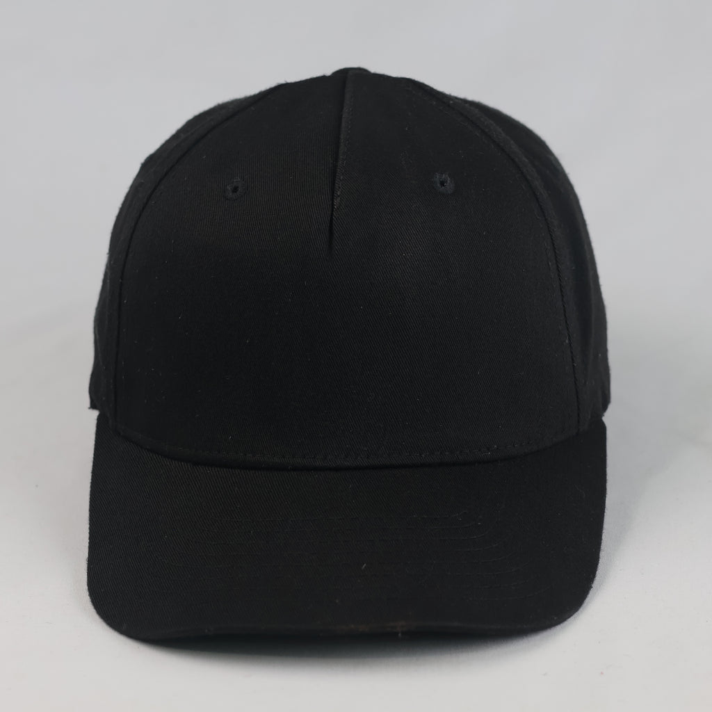 Thrifted Flexfit Yupoong Classic Black Blank Baseball Cap (58-60 cm) |10691