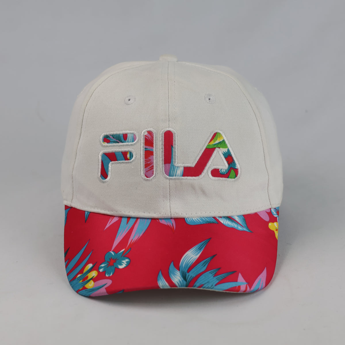 Thrifted Fila Official Floral Visor Cotton Dad Cap (56-57 cm) |10695