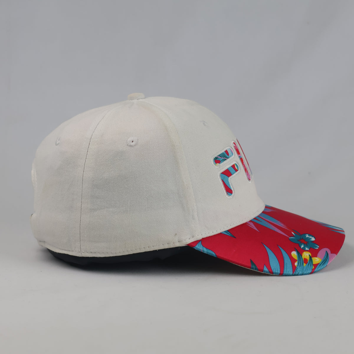 Thrifted Fila Official Floral Visor Cotton Dad Cap (56-57 cm) |10695