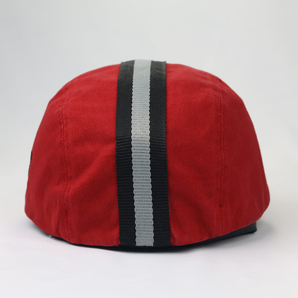Vintage Hang Ten Red Athletic Thrifted Cap - Racing Stripe Snapback - 59cm
