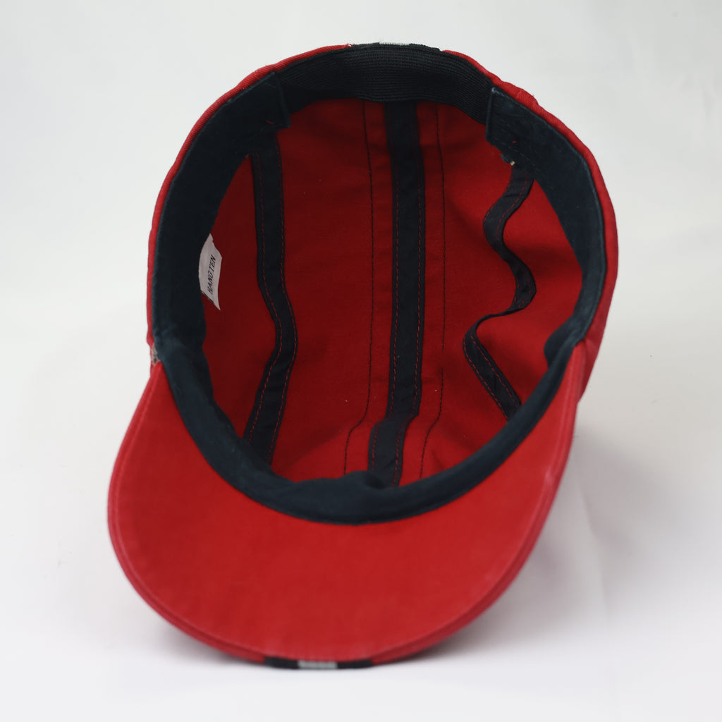 Vintage Hang Ten Red Athletic Thrifted Cap - Racing Stripe Snapback - 59cm