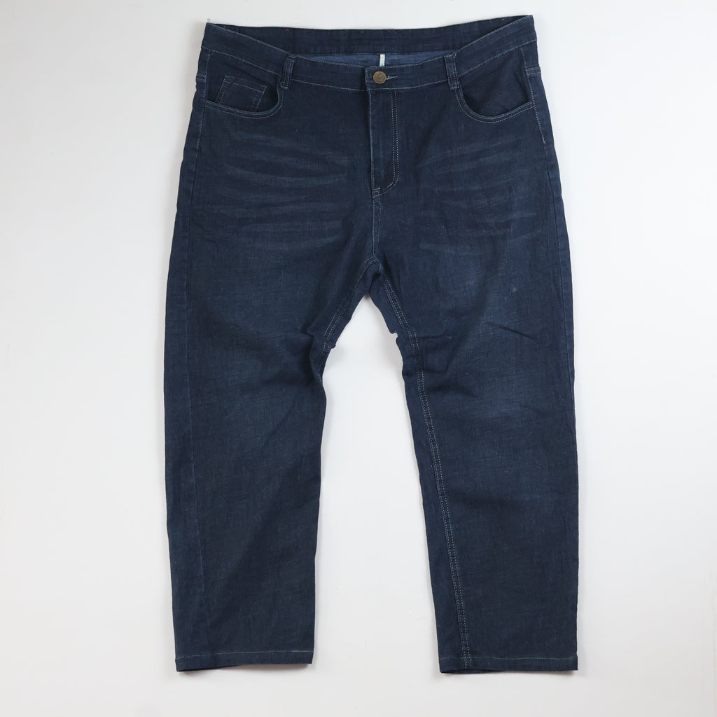 Thrifted Benepole Men's Dark Indigo Straight Leg Jeans 38 Waist/ J1044
