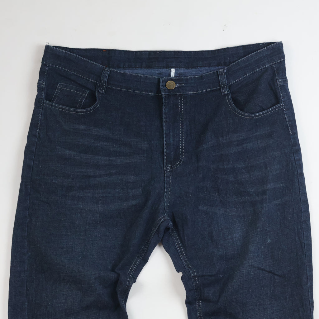 Thrifted Benepole Men's Dark Indigo Straight Leg Jeans 38 Waist/ J1044