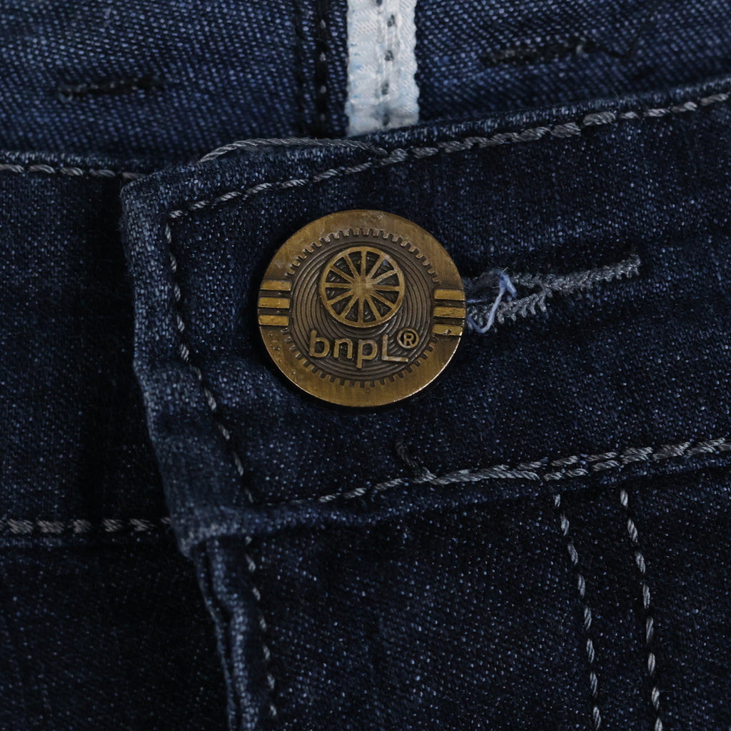 Thrifted Benepole Men's Dark Indigo Straight Leg Jeans 38 Waist/ J1044