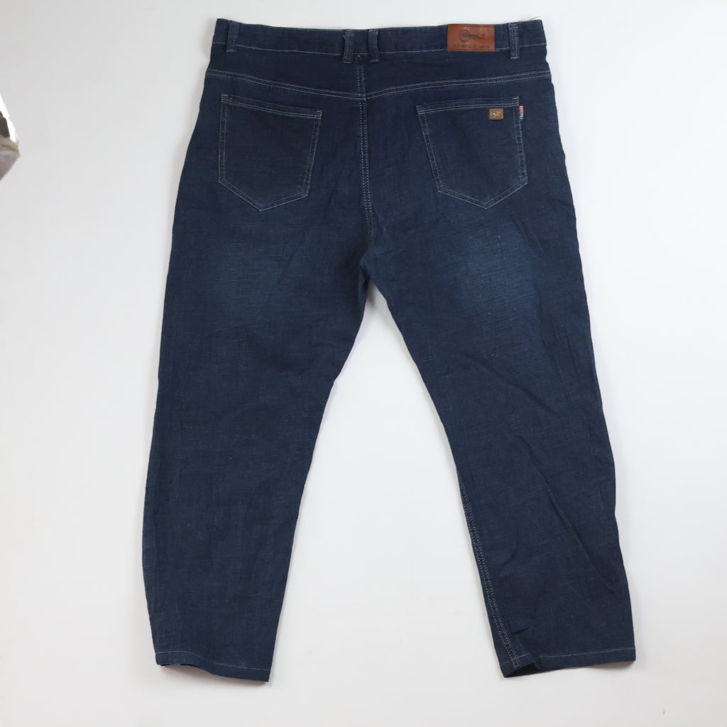 Thrifted Benepole Men's Dark Indigo Straight Leg Jeans 38 Waist/ J1044
