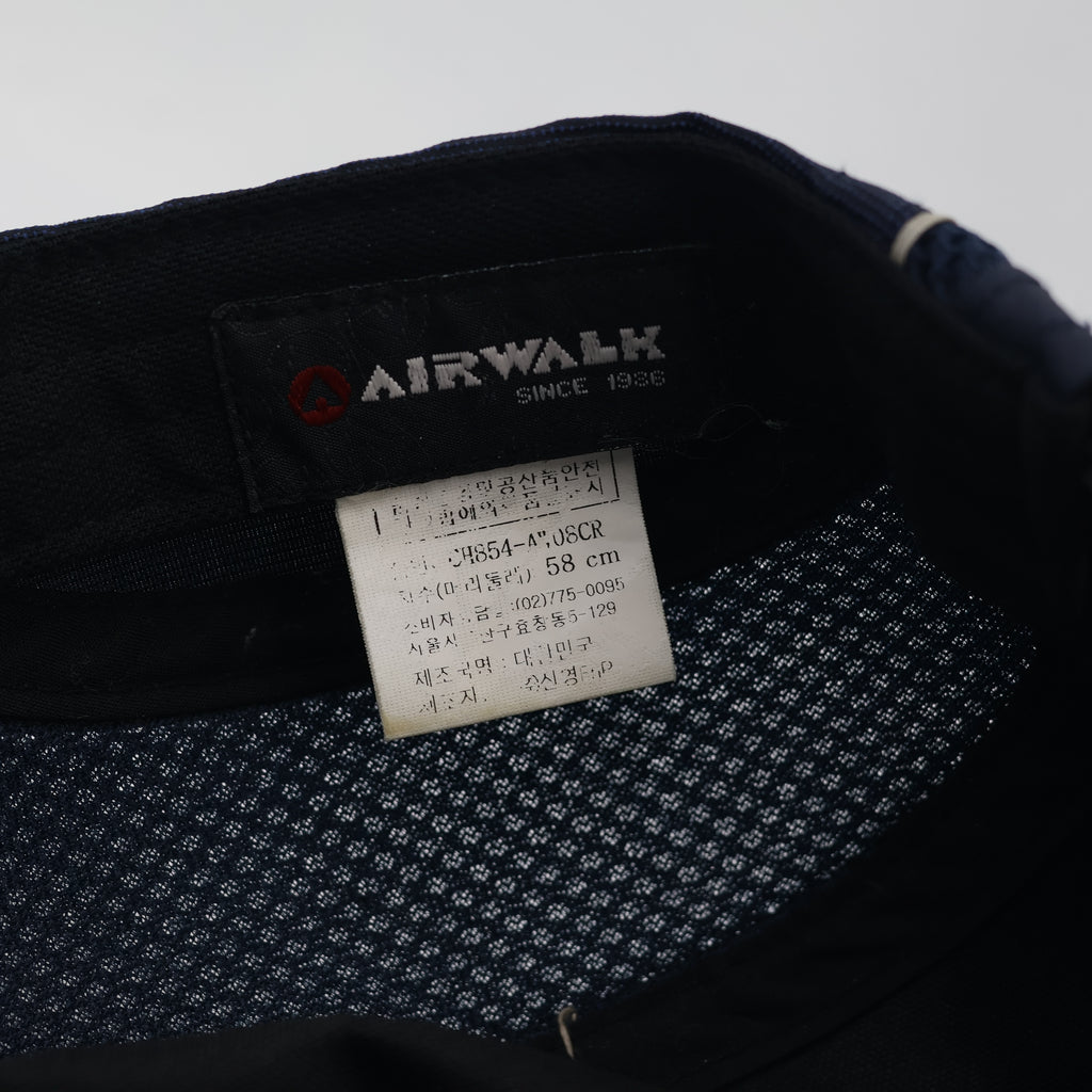Retro Airwalk Sport Tech 5-Panel Style Mesh Hat – Navy Blue