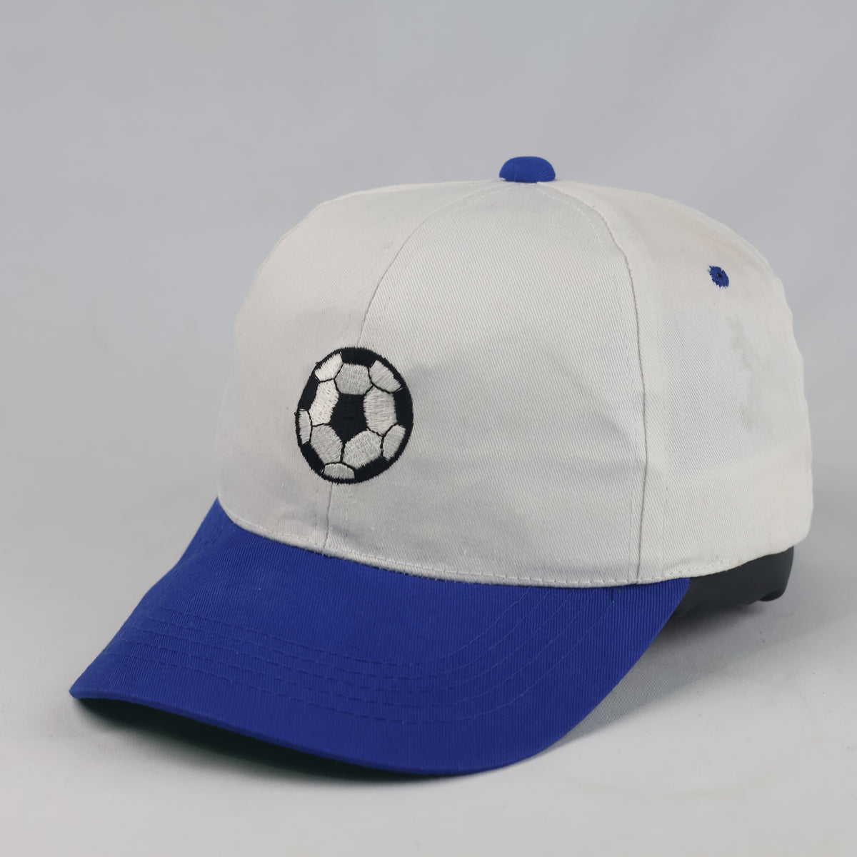 Thrifted Two-Tone White & Blue Football Snapback Cap (56-57 cm) |10734