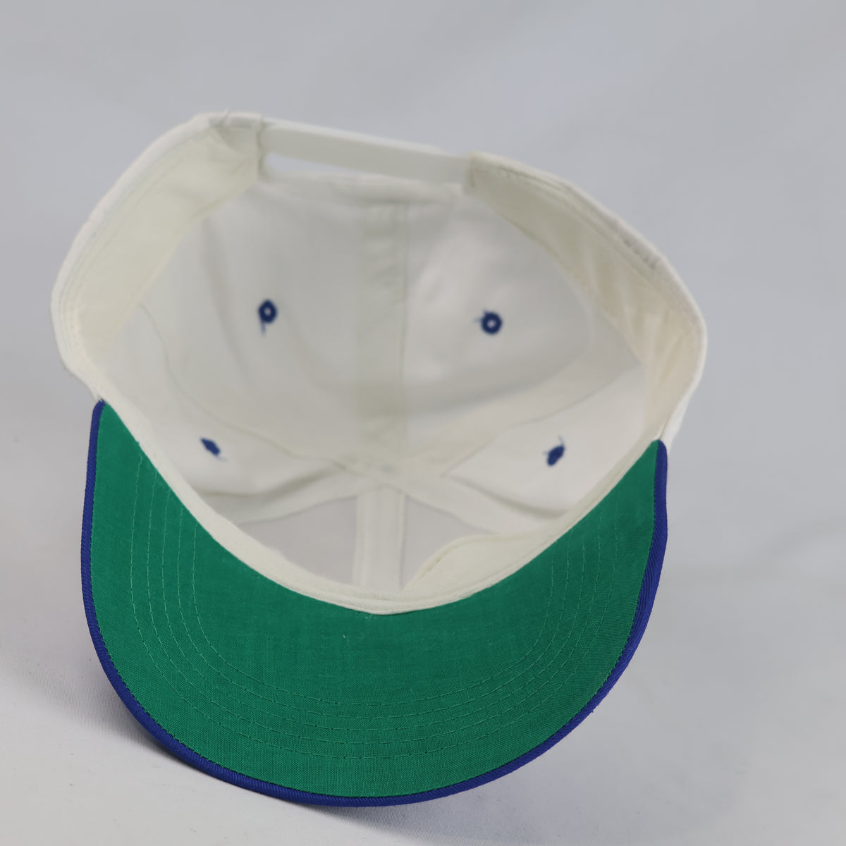 Thrifted Two-Tone White & Blue Football Snapback Cap (56-57 cm) |10734