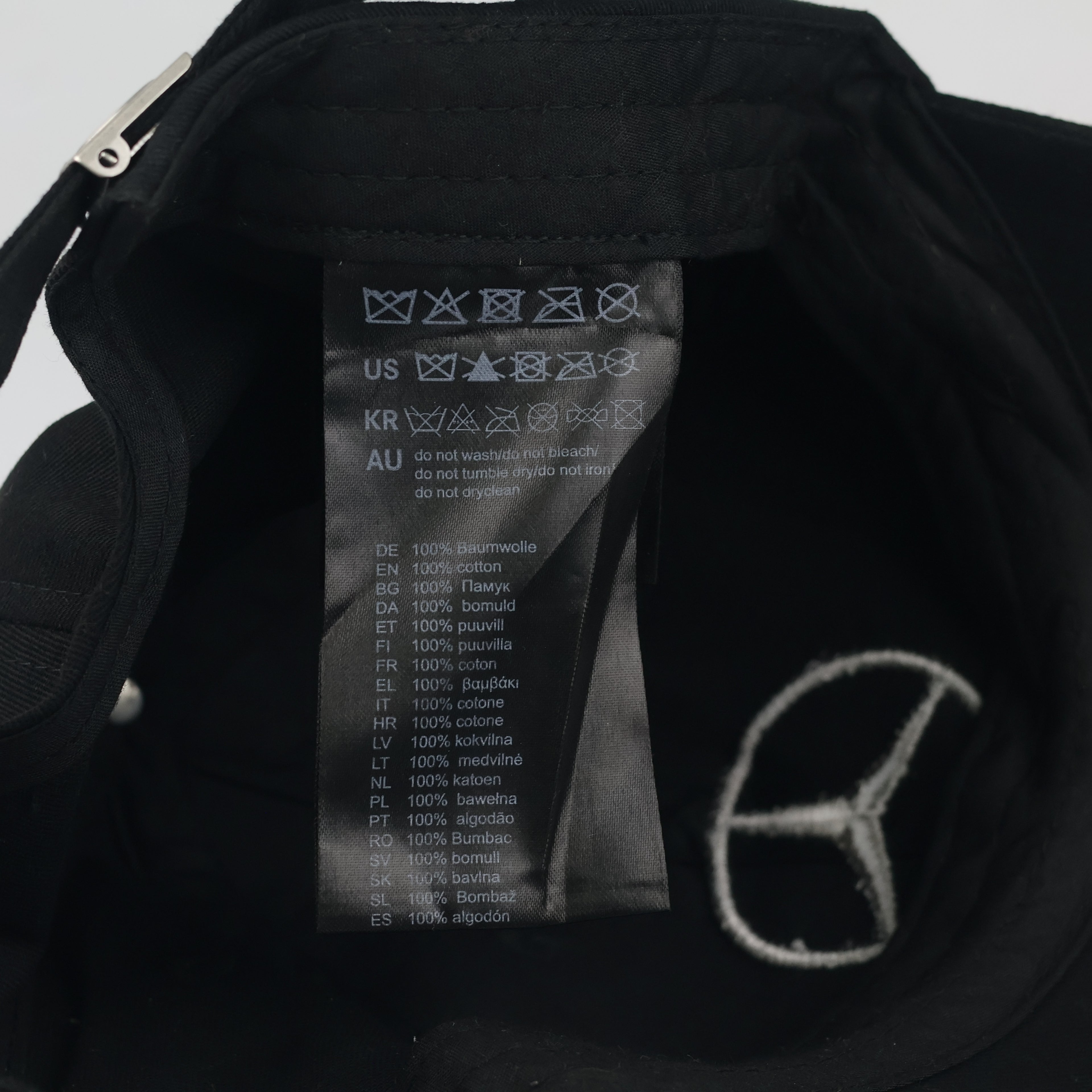 Thrifted Mercedes Benz Classic Logo Baseball Cap - Size 56-58cm