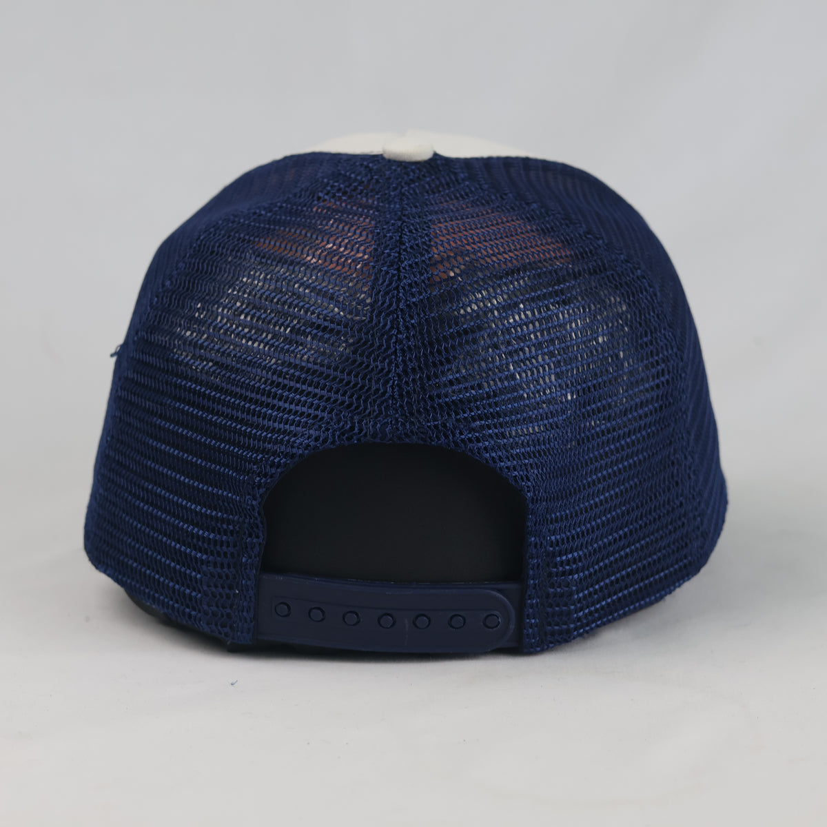 Thrifted Conery Cyprus Embroidered White & Blue Trucker Cap (57-58 cm) |10703