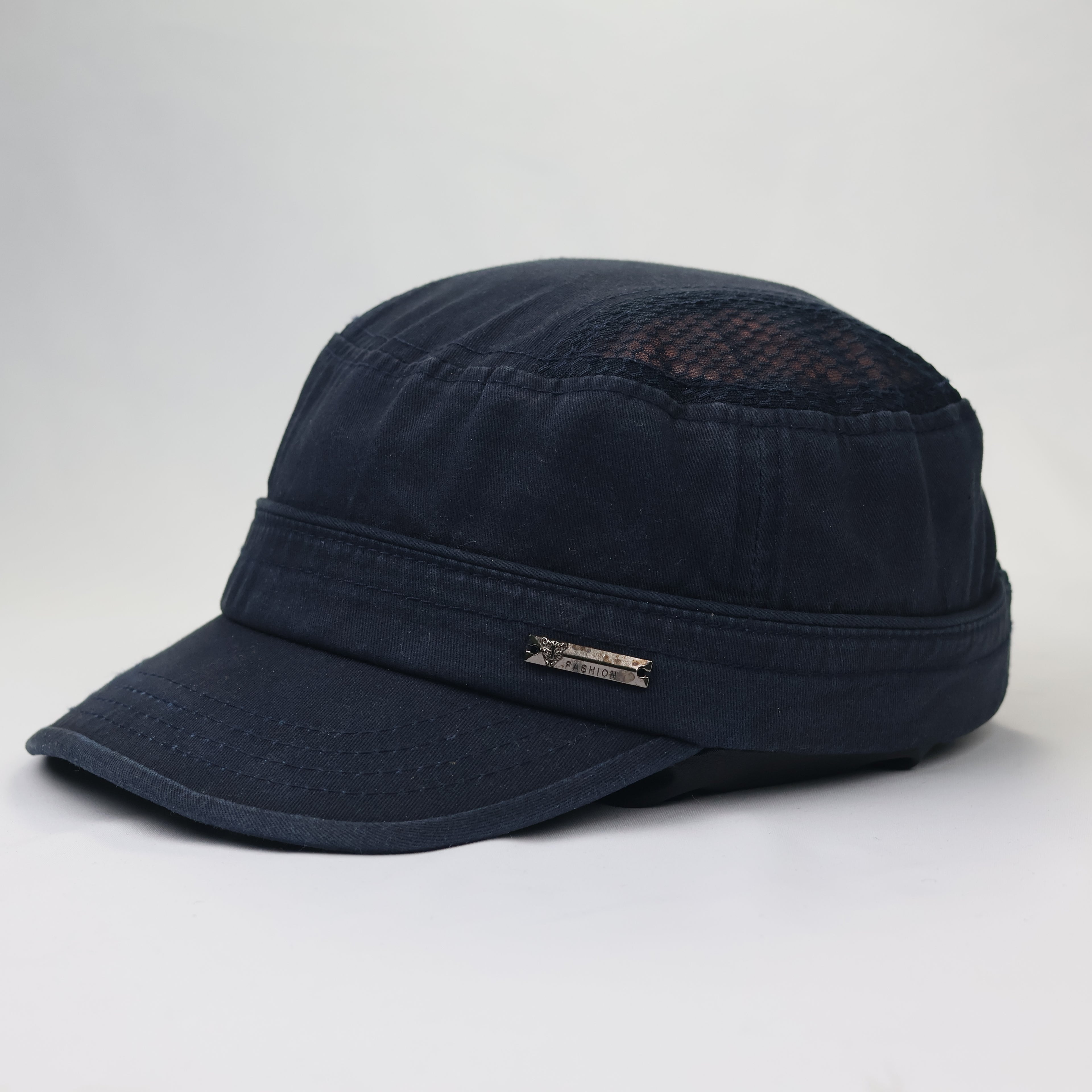 Navy Blue Cotton Cadet Cap - Urban Patrol Style - Size 56-58cm
