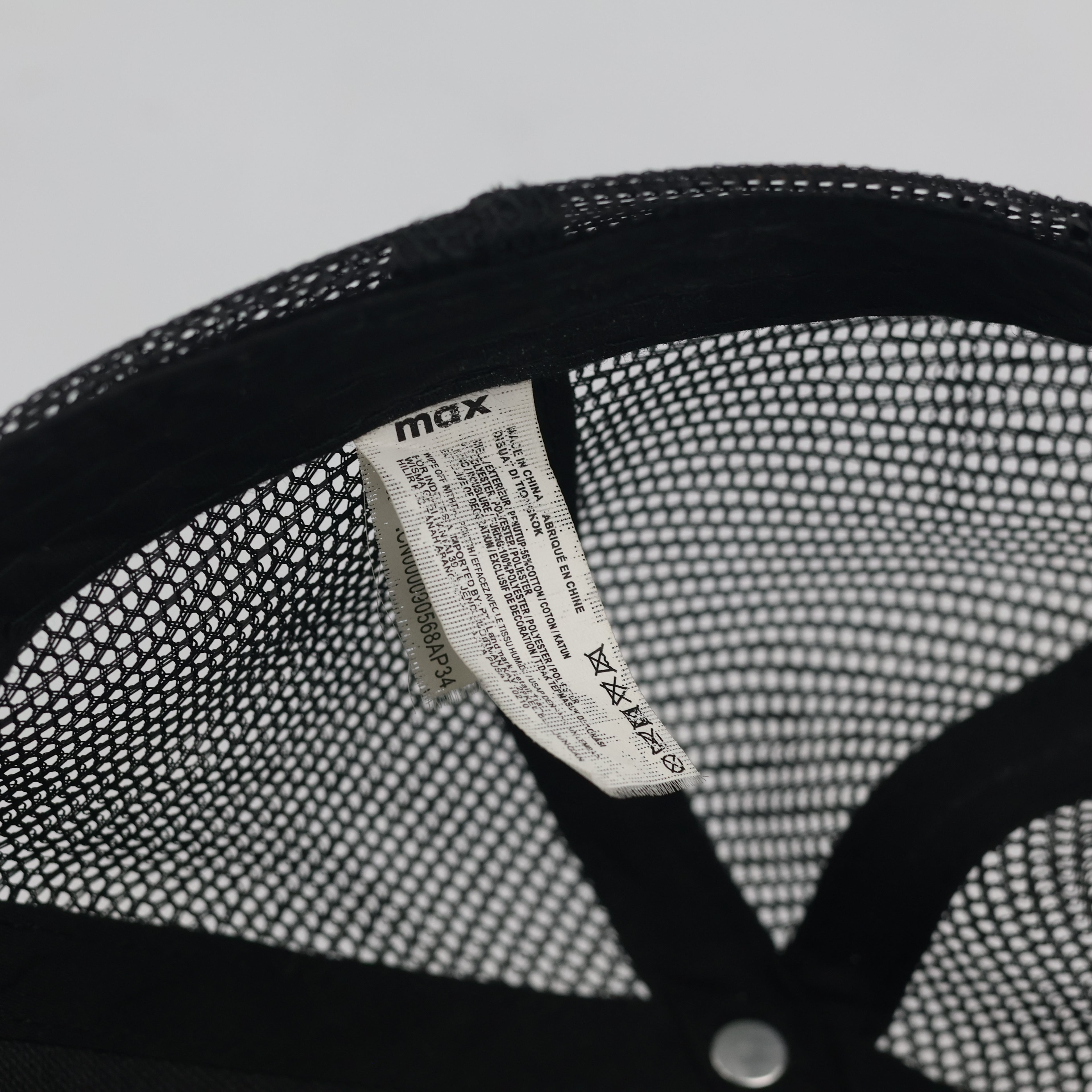 Thrifted Max NYC Embroidered Mesh Trucker Cap - Size 57-59cm