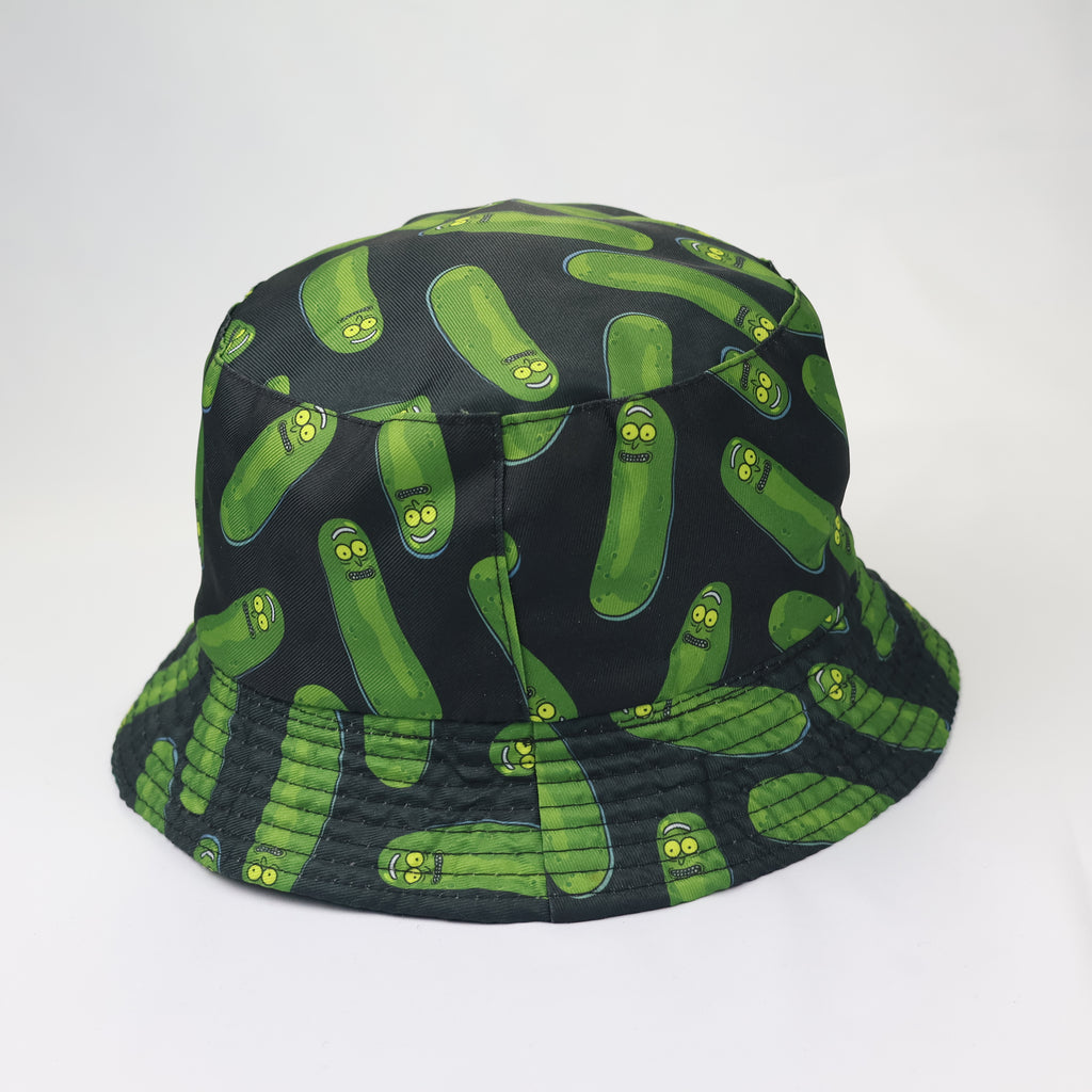 Rick and Morty Pickle Rick Reversible Bucket Hat – Green/Grey
