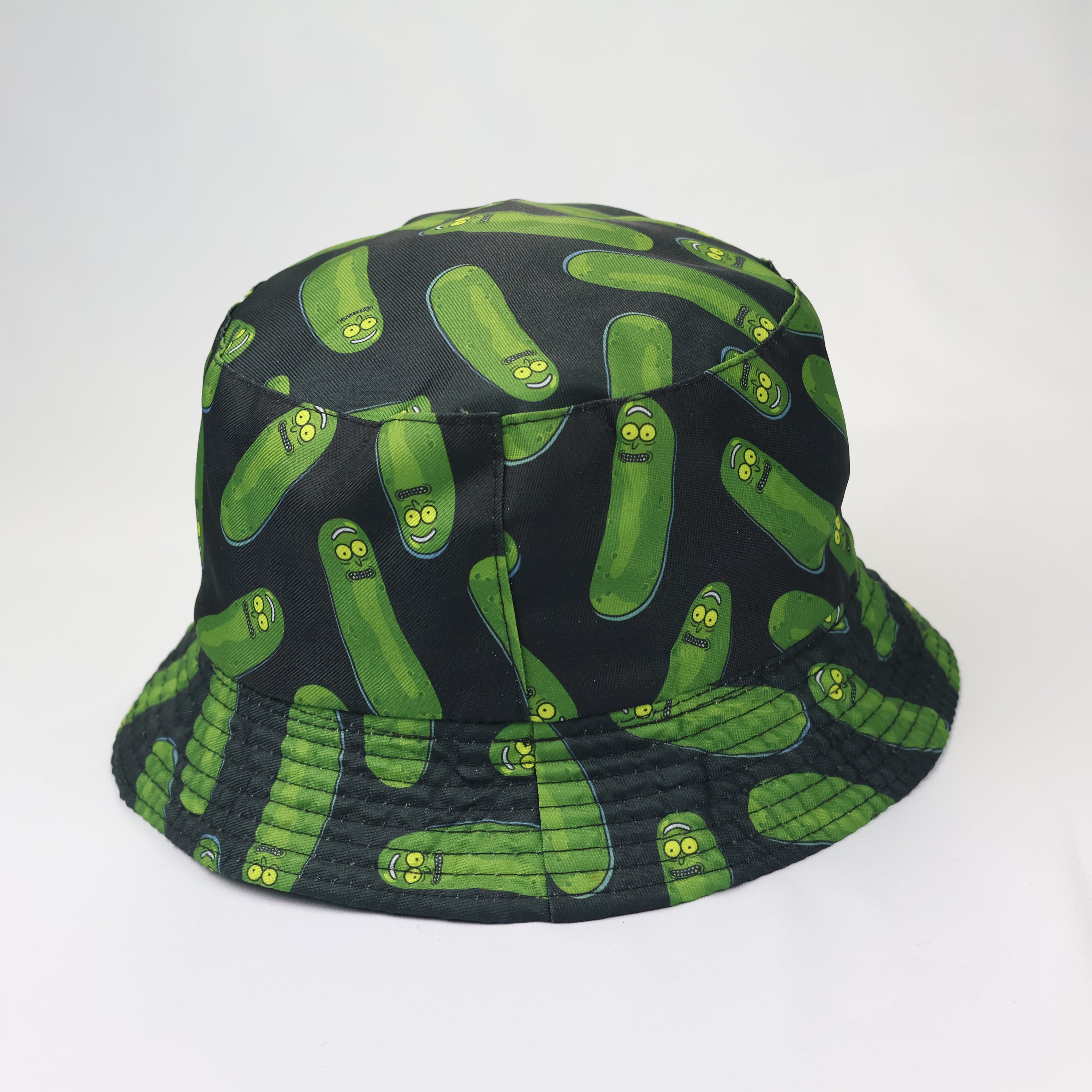 Rick and Morty Pickle Rick Reversible Bucket Hat – Green/Grey