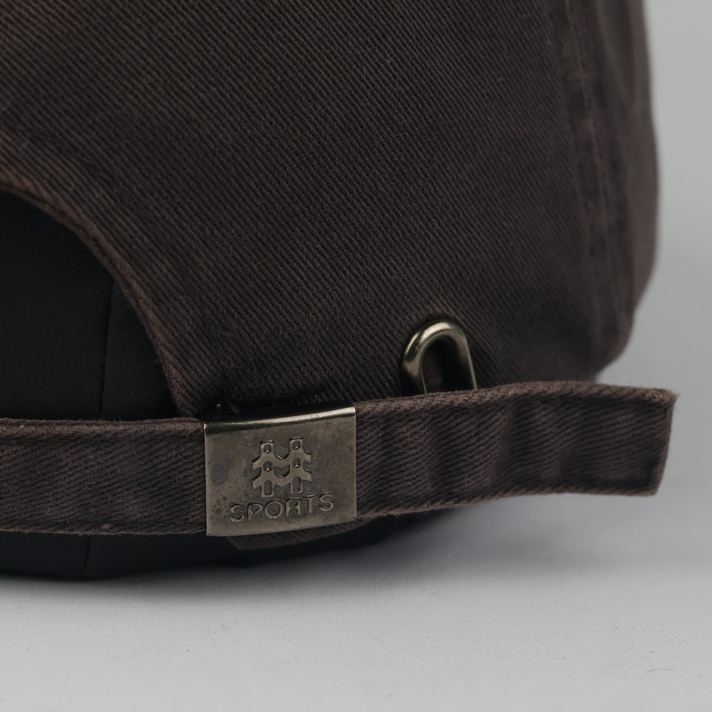 Thrifted Michel Klein Paris Brown Patchwork Baseball Cap - Size 56-58cm