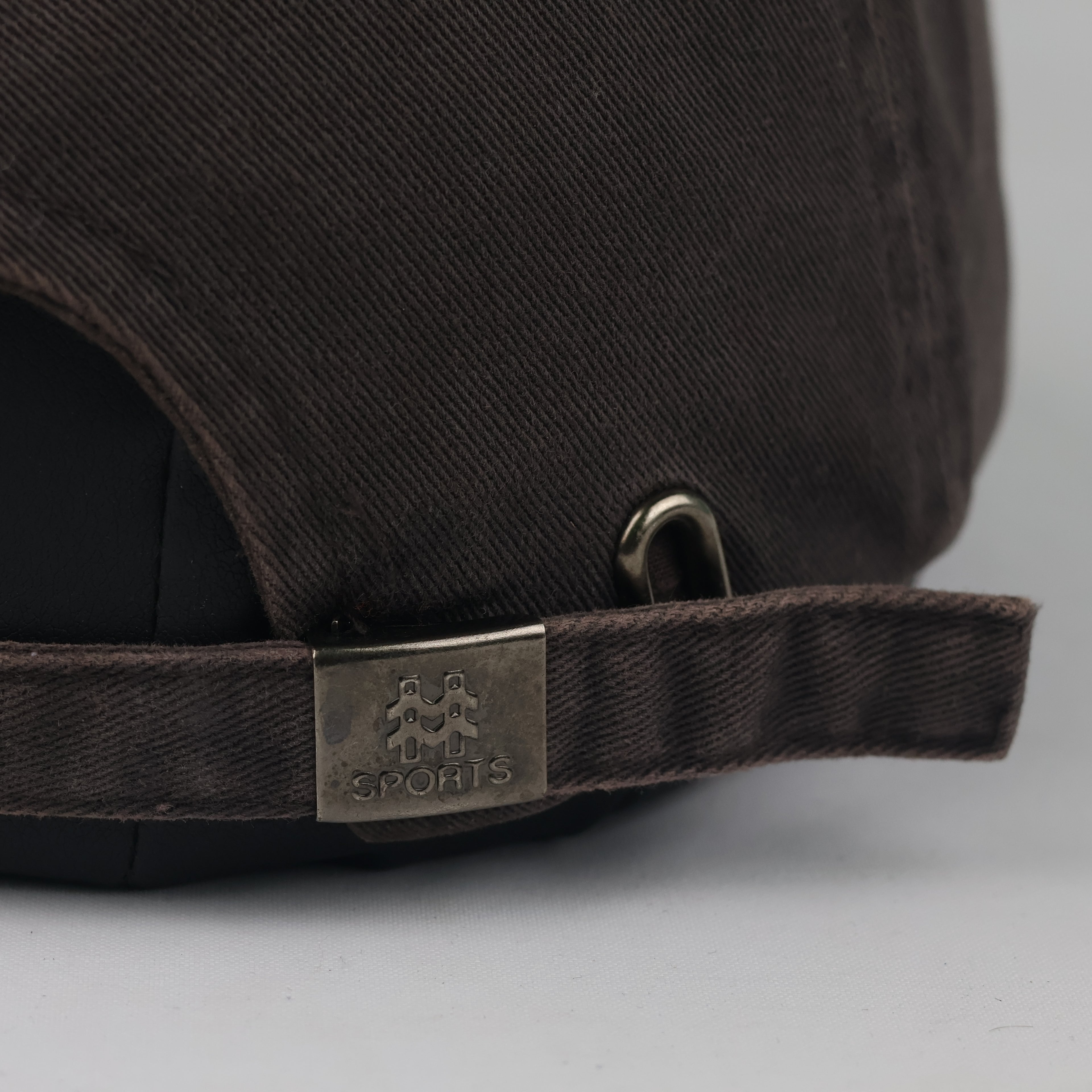 Thrifted Michel Klein Paris Brown Patchwork Baseball Cap - Size 56-58cm