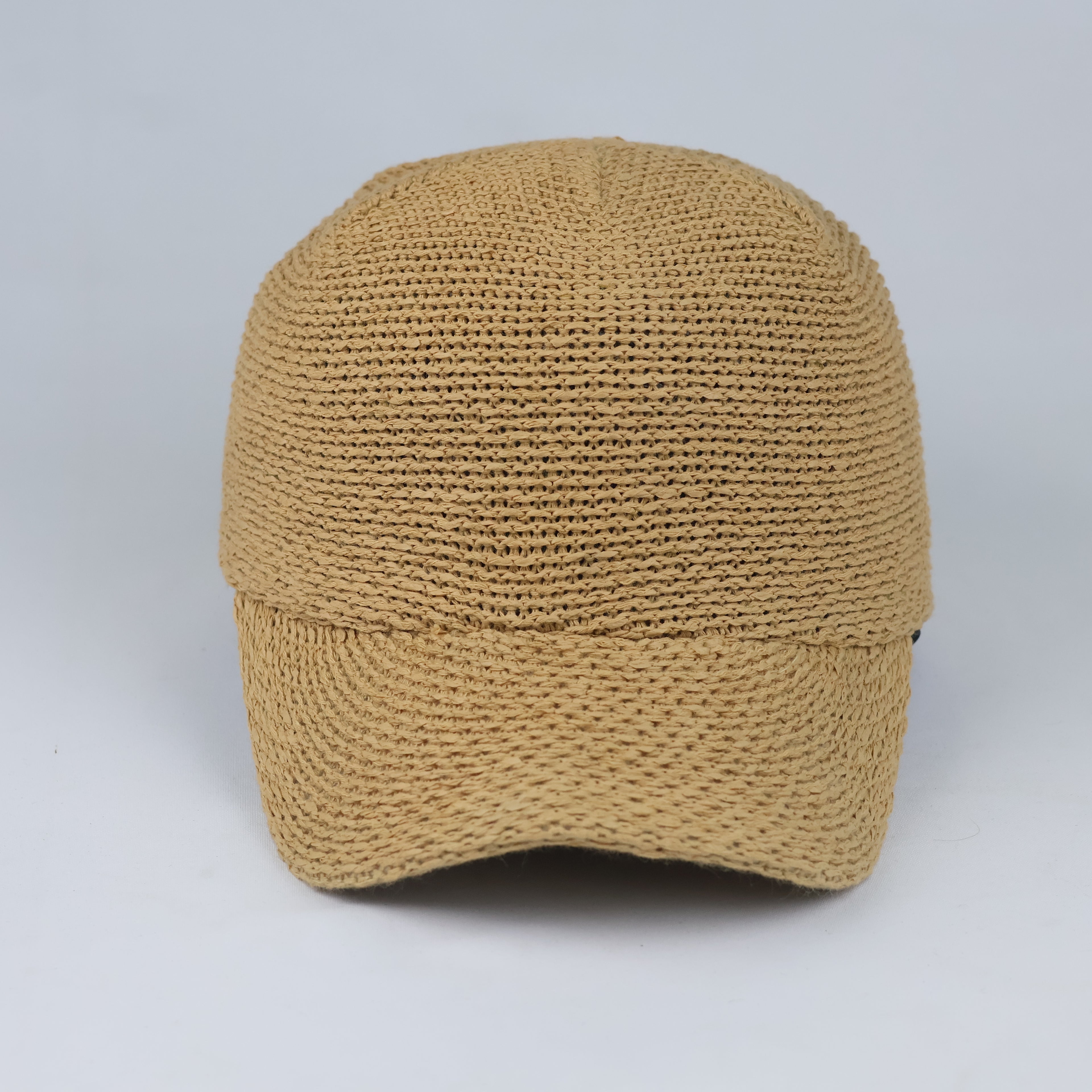 Thrifted Paper Straw Crochet Knit Dad Hat - Size 56-58cm
