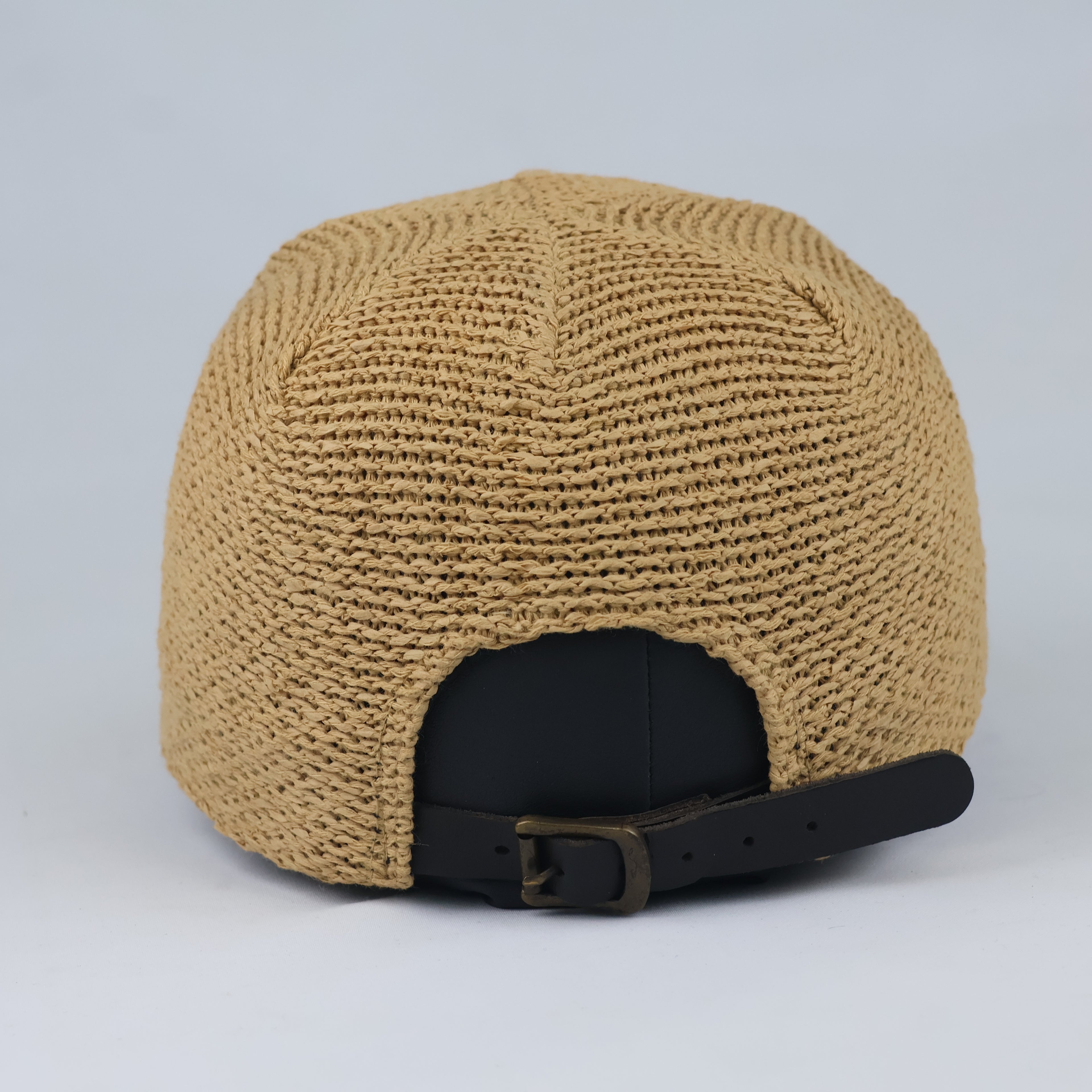Thrifted Paper Straw Crochet Knit Dad Hat - Size 56-58cm