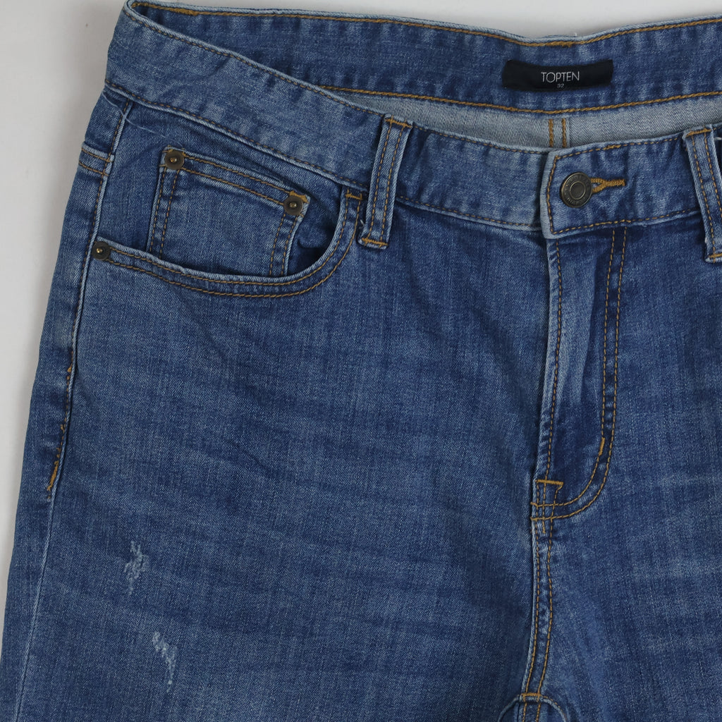 Thrifted Topten Men's Blue Straight Leg Denim Jeans 32 Waist/ J1009