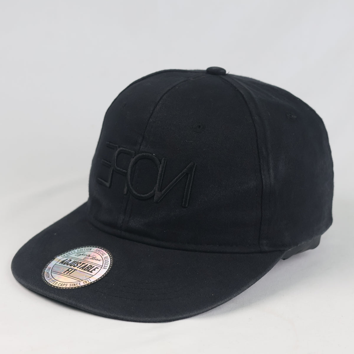 Thrifted FSBN Black Snapback Cap with NOPE Embroidery (56-57 cm) |10714