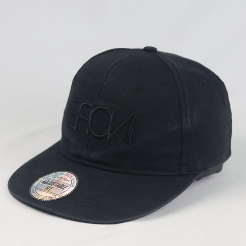 Thrifted FSBN Black Snapback Cap with NOPE Embroidery (56-57 cm) |10714
