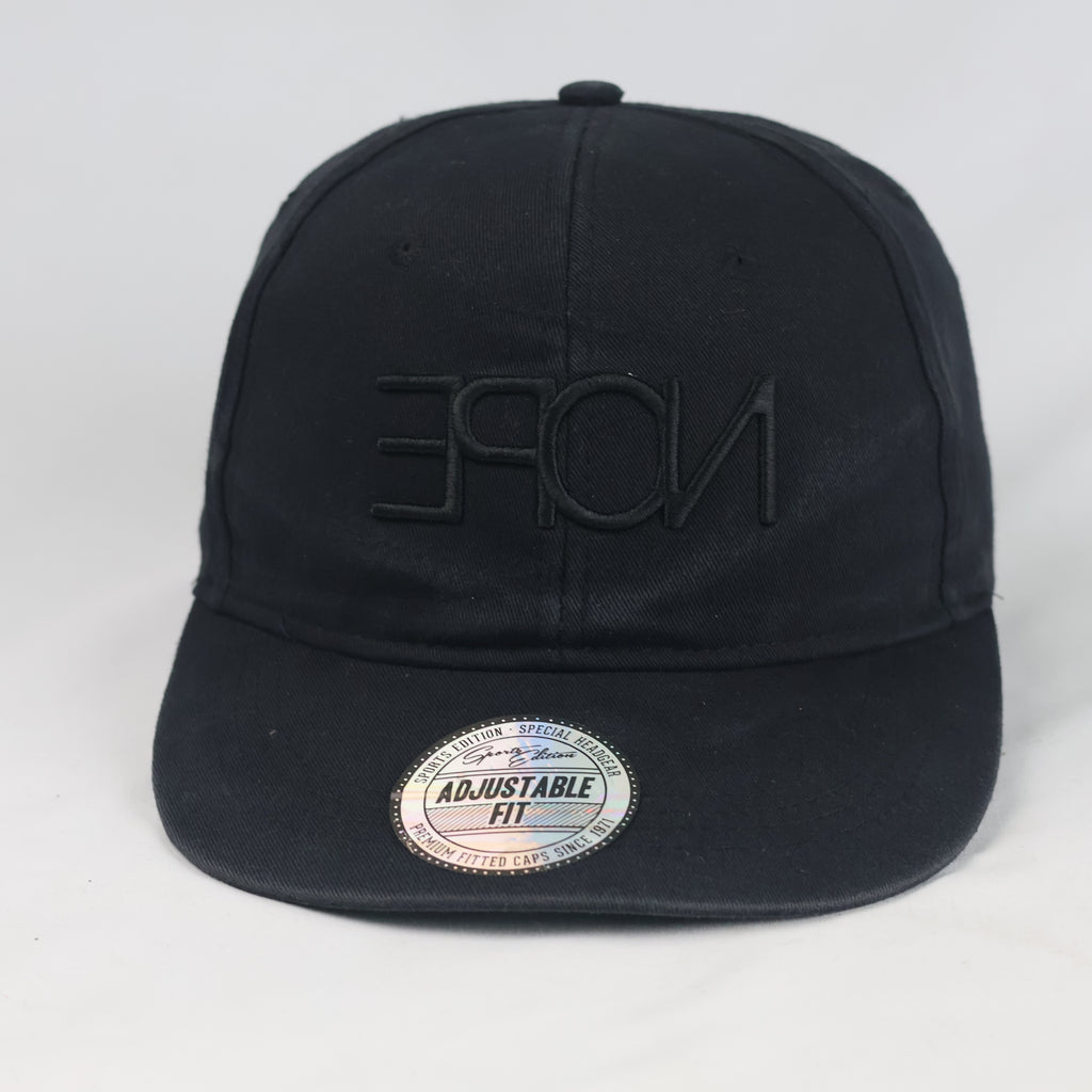 Thrifted FSBN Black Snapback Cap with NOPE Embroidery (56-57 cm) |10714