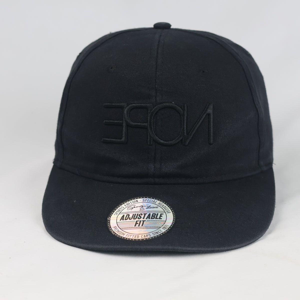 Thrifted FSBN Black Snapback Cap with NOPE Embroidery (56-57 cm) |10714