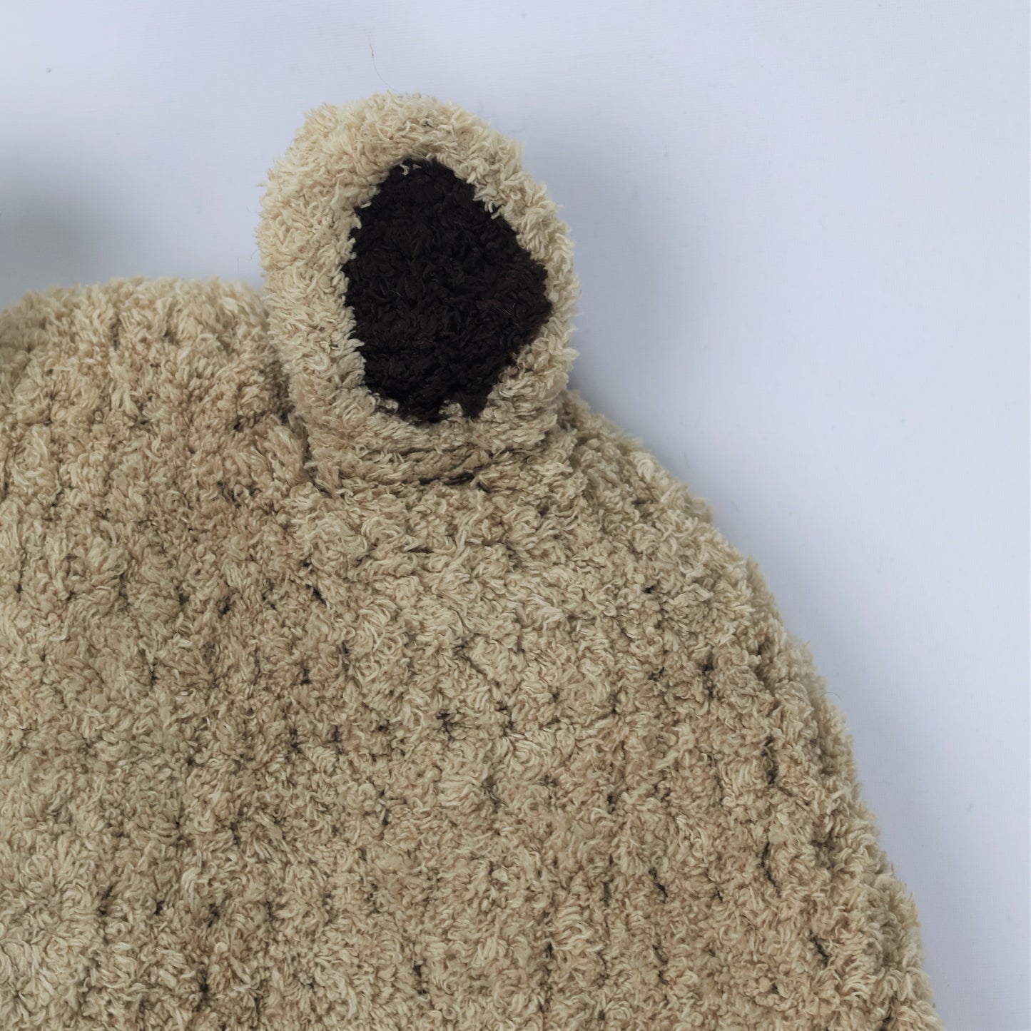 Cute Teddy Bear Fleece Cap with Ear Flaps & Flower Poms - Warm Kids Headwear