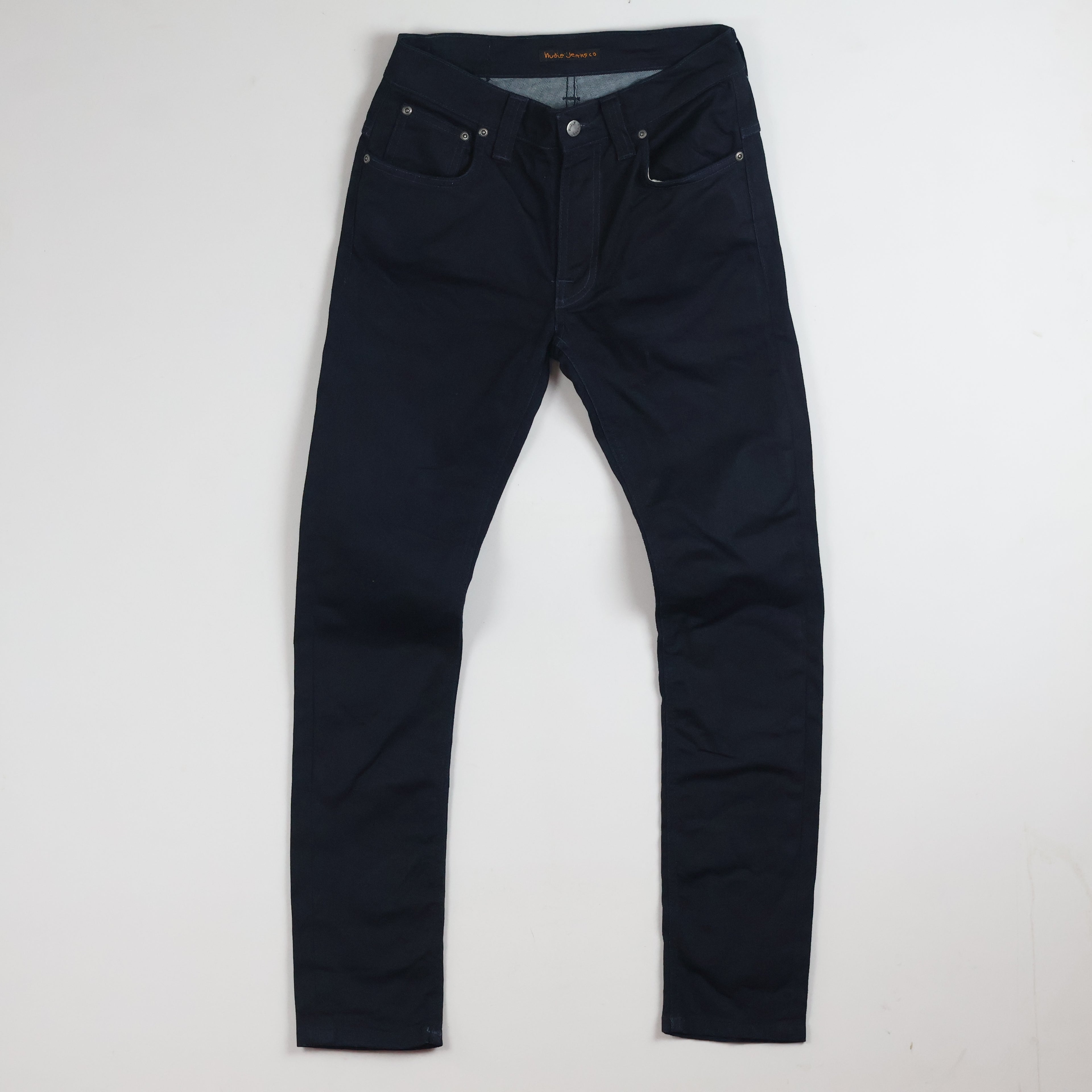 Thrifted Nudie Jeans Co Men's Deep Indigo Blue Slim Jeans Waist: 30-32/ J1010