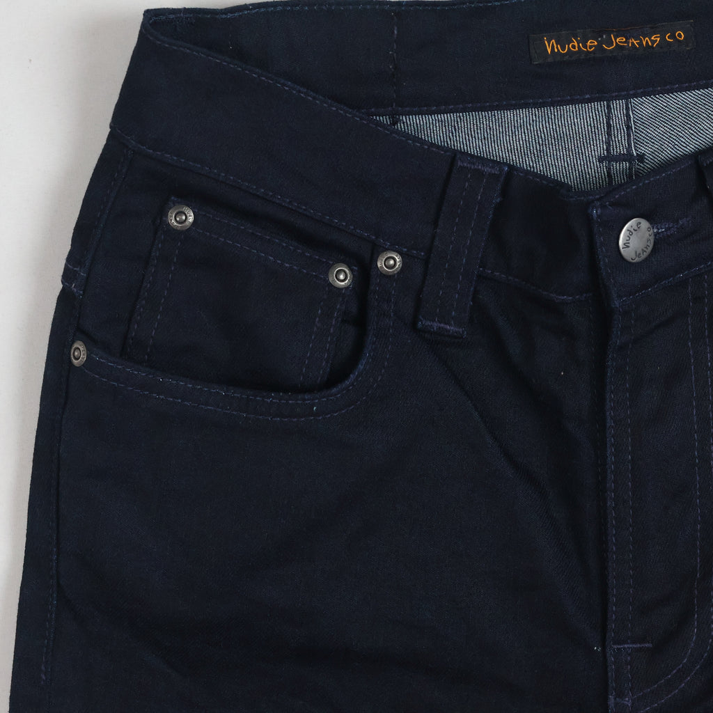 Thrifted Nudie Jeans Co Men's Deep Indigo Blue Slim Jeans Waist: 30-32/ J1010