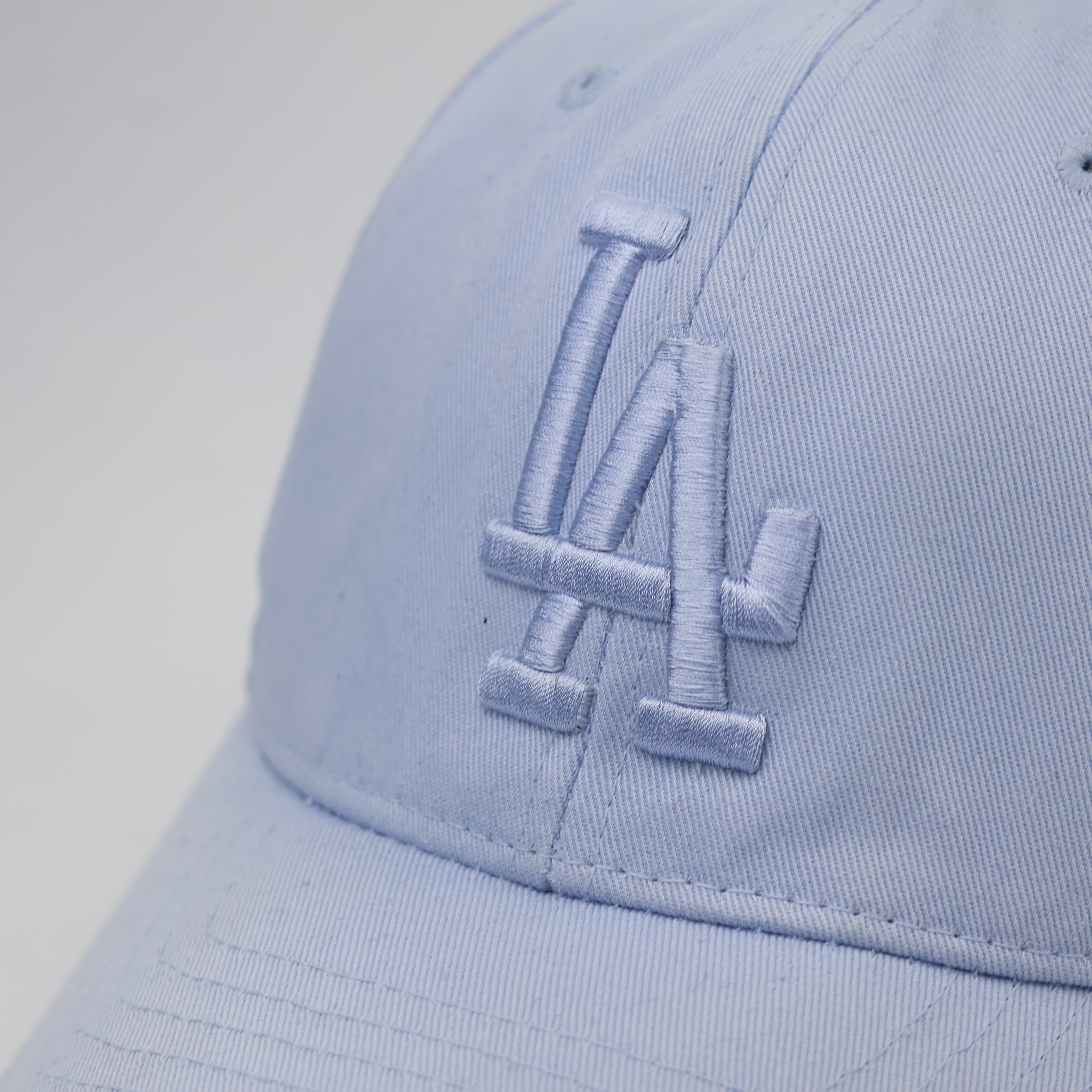 LA Dodgers MLB Pastel Blue Thrifted Baseball Hat - Cute Kawaii Bear Embroidery