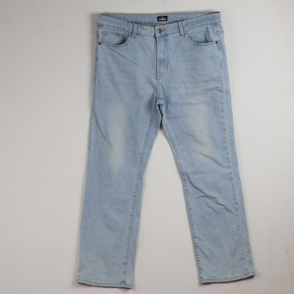 Thrifted Caret Men's Light Blue Denim Jeans 36 Waist/ J1011