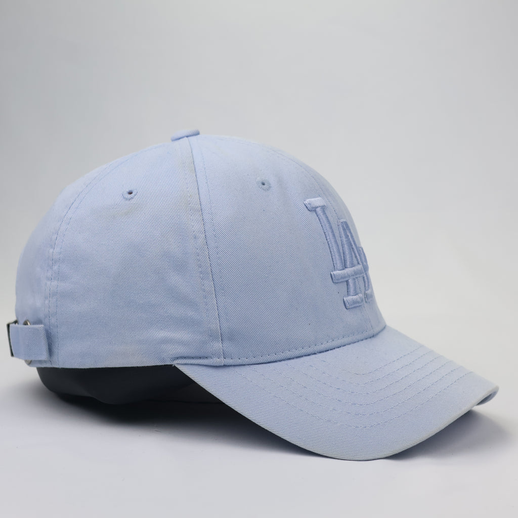 LA Dodgers MLB Pastel Blue Thrifted Baseball Hat - Cute Kawaii Bear Embroidery