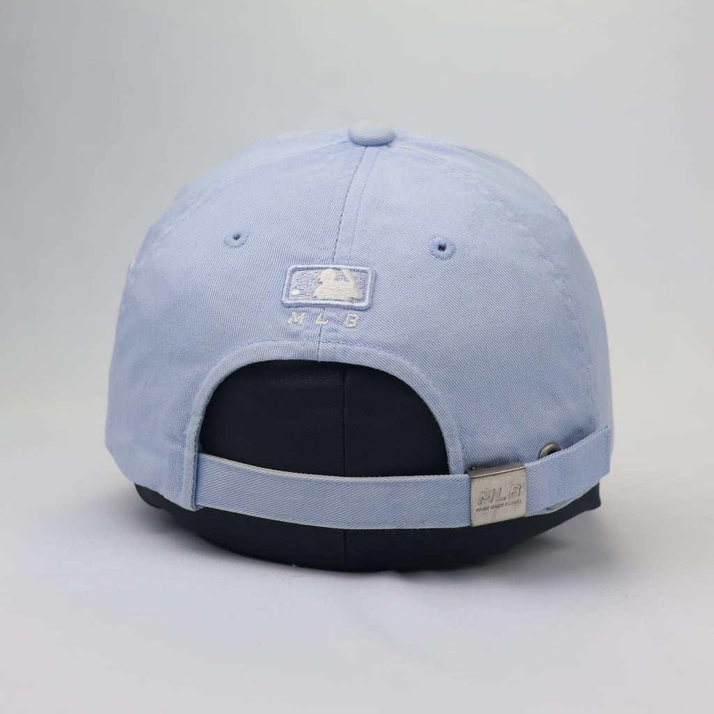 LA Dodgers MLB Pastel Blue Thrifted Baseball Hat - Cute Kawaii Bear Embroidery