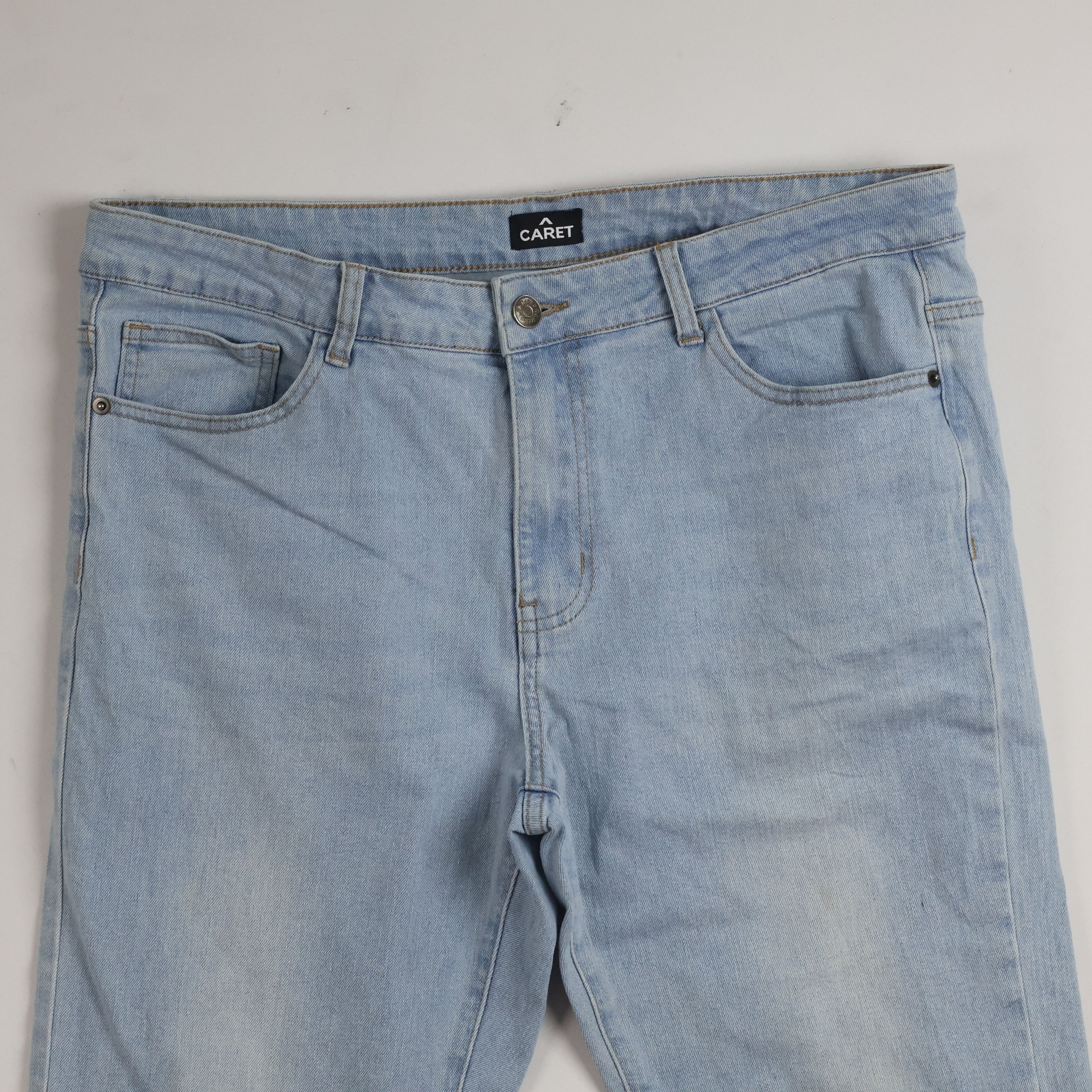 Thrifted Caret Men's Light Blue Denim Jeans 36 Waist/ J1011