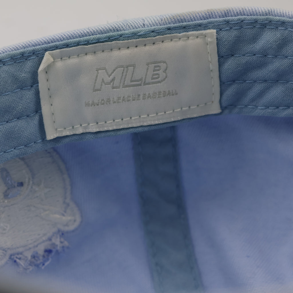 LA Dodgers MLB Pastel Blue Thrifted Baseball Hat - Cute Kawaii Bear Embroidery