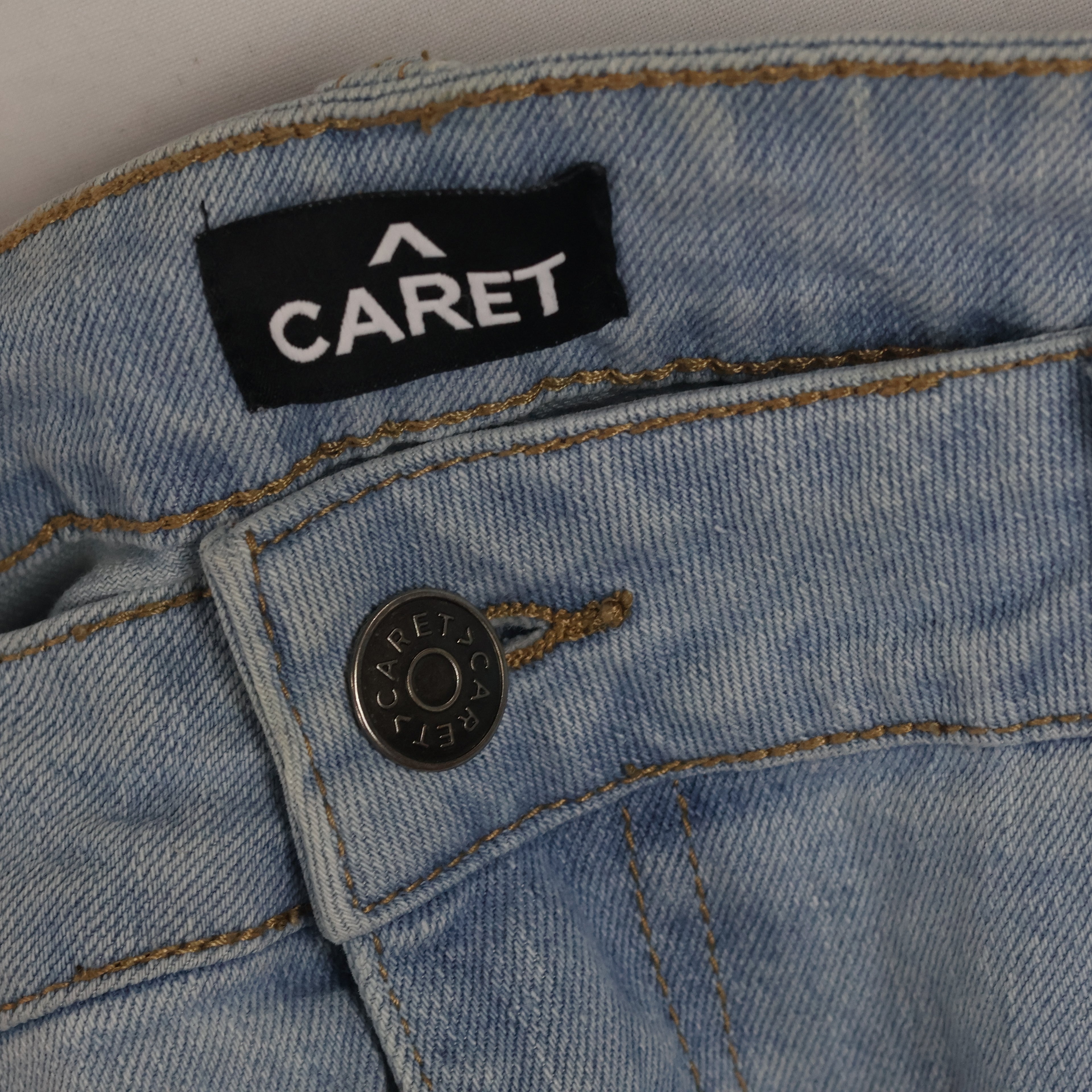 Thrifted Caret Men's Light Blue Denim Jeans 36 Waist/ J1011