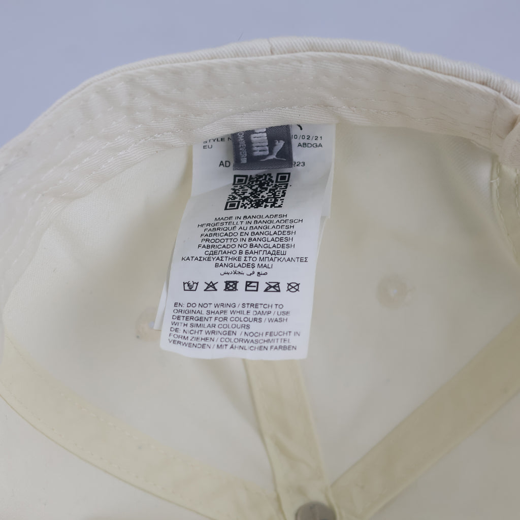 Thrifted Puma Off-White Cotton Strapback Cap (56-57 cm) |10707