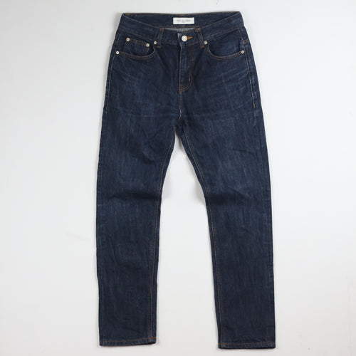 Thrifted Fatalism Men's Deep Indigo Blue Denim Jeans 30 Waist/ J1013
