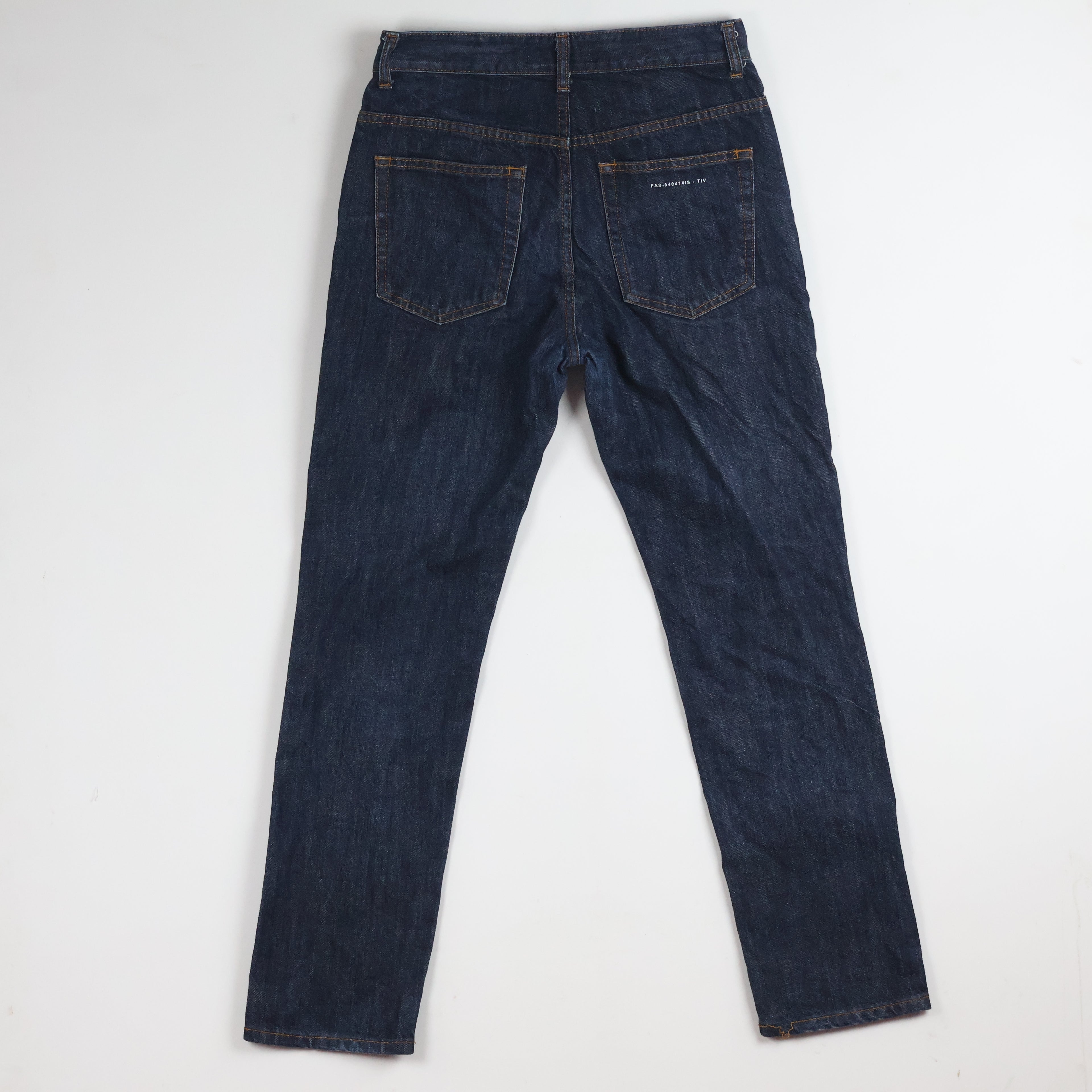 Thrifted Fatalism Men's Deep Indigo Blue Denim Jeans 30 Waist/ J1013