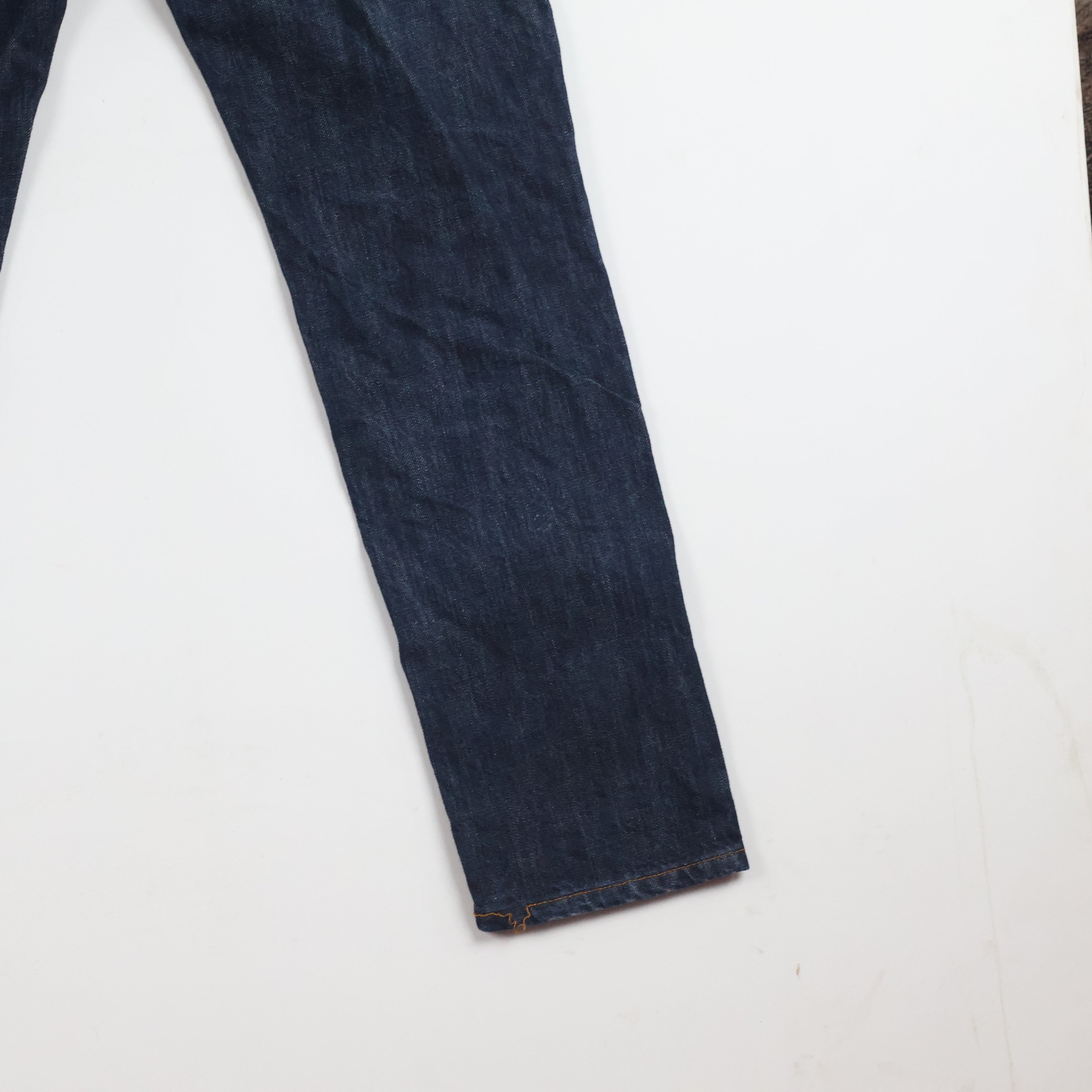 Thrifted Fatalism Men's Deep Indigo Blue Denim Jeans 30 Waist/ J1013